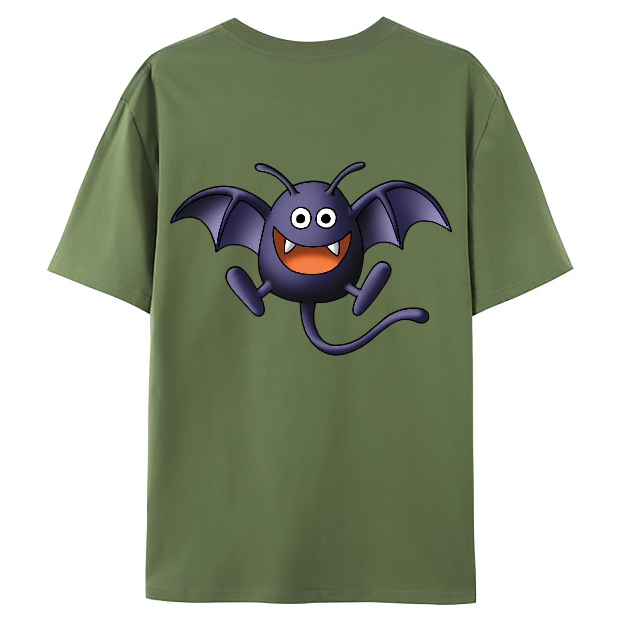 （画像用） ドラゴンクエスト Doragon Kuesuto Dragon Quest 綿100％ メンズ半袖Tシャツ（バックプリント） 通気性